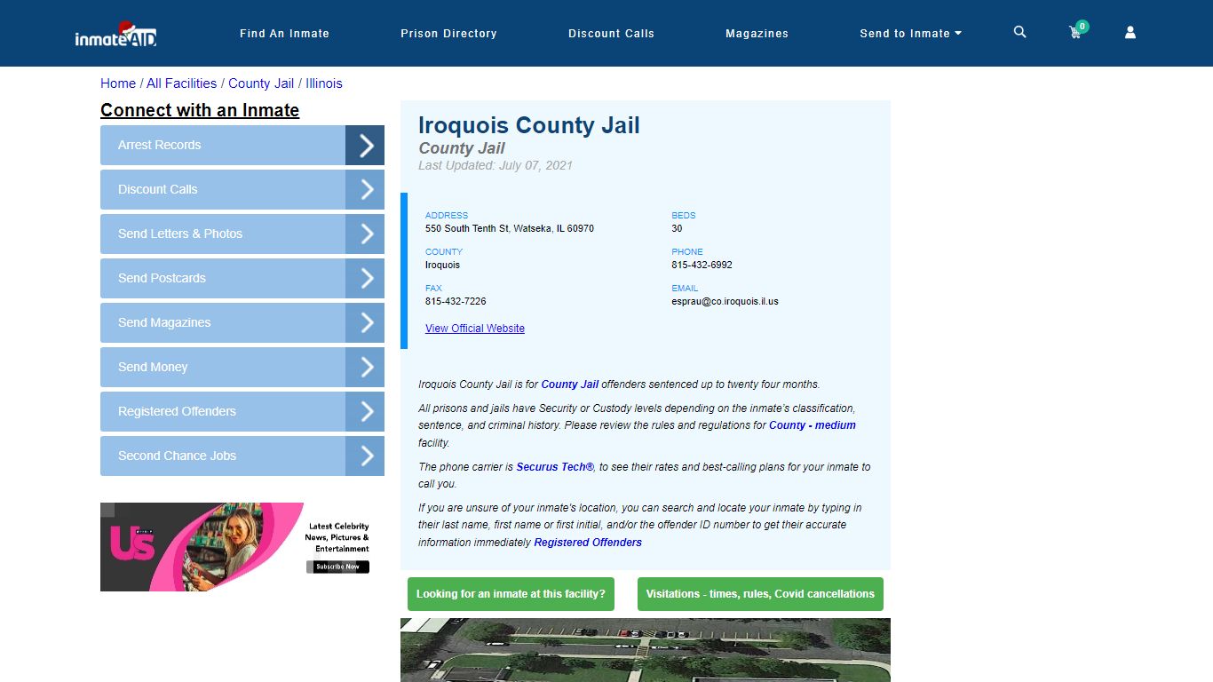 Iroquois County Jail - Inmate Locator - Watseka, IL